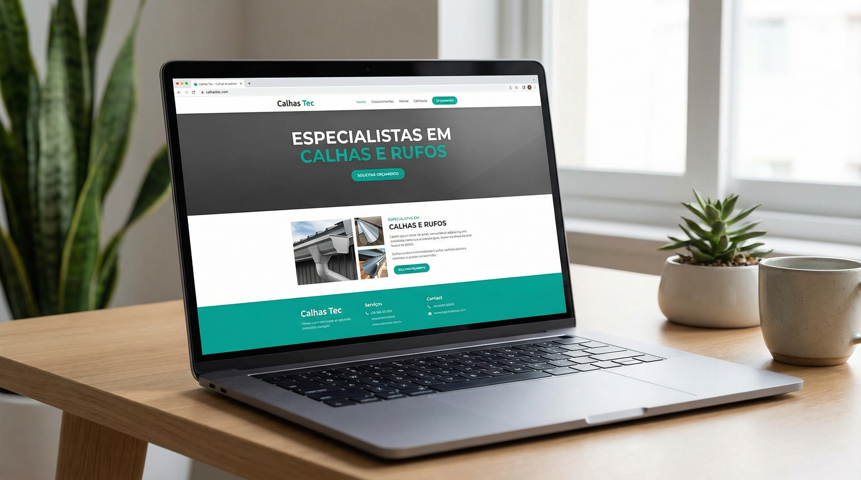 Site desenvolvido para Calhas Tec